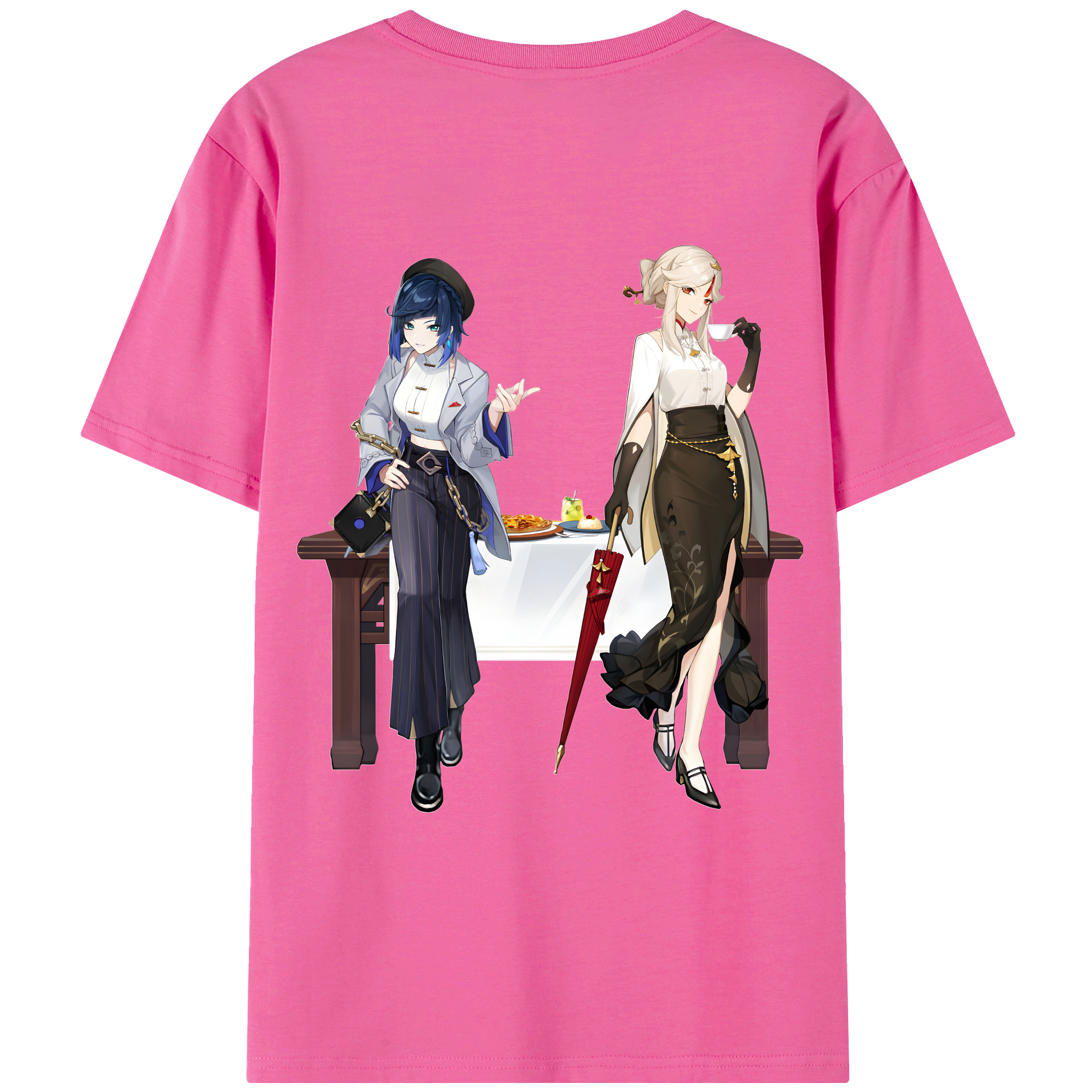 げんし神 夜兰 やらん genshin Yaran レディース半袖Tシャツ(バックプリント)